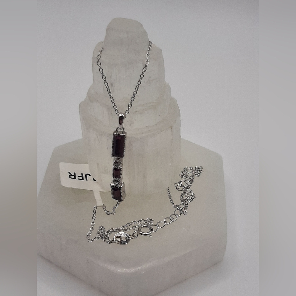 N24 Sterling Silver Birthstone Necklace- Charmed Aroma
